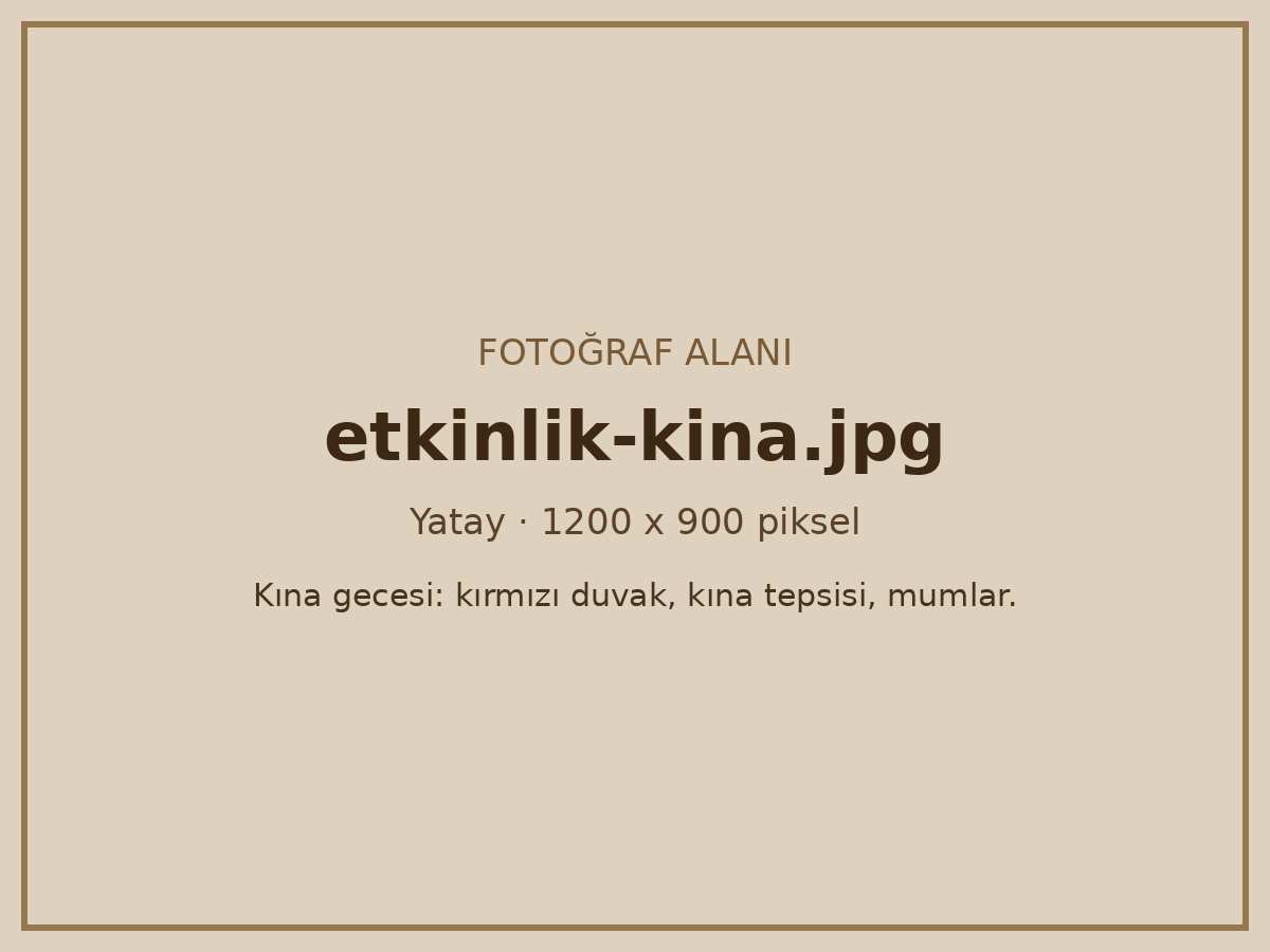 Kına gecesi süslemesi, kırmızı duvak ve mumlar